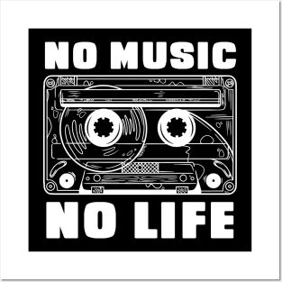 No Music No Life Cassette Posters and Art